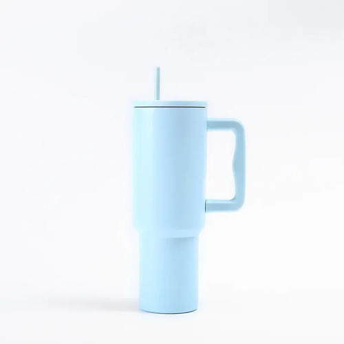 Vaso Térmico Portátil De Acero Inoxidable 40oz Con Calor/frí Azul Claro