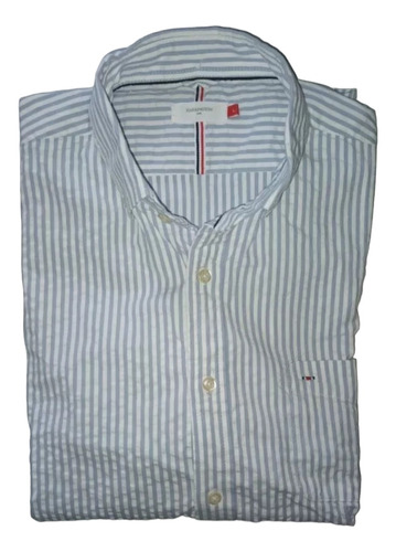 Camisa Harrington A Rayas Talle L 98% Algodon 