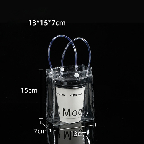 10 Sacolinhas Pvc Com Botão Transparente Embalagem 13*15*7cm