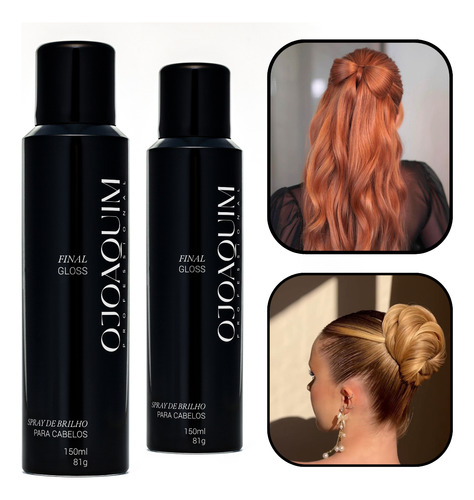 2 Spray De Brilho E Perfume Para Cabelo Antifrizz Ojoaquim