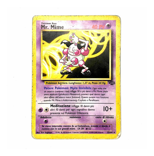 Mr Mime 22/64 - Carta Original Pokémon Jungle Unlimited 2000