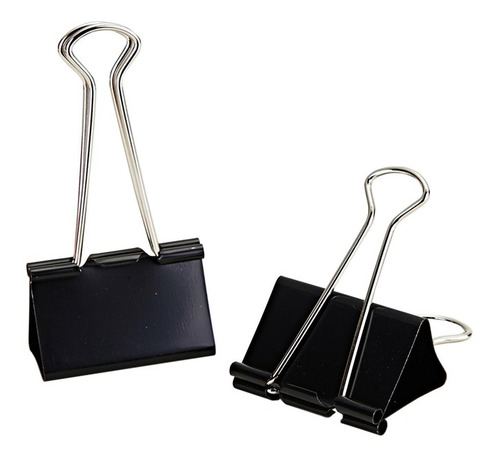 Prendedor De Papel Binder Clip 51mm Caixa Com 12 Unidades