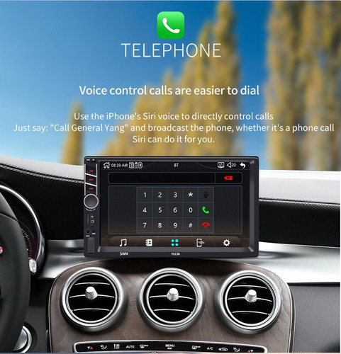 Zk Estéreo De Coche Doble Din Compatible Con Carplay