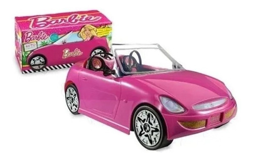 Imagen 3 de 4 de Coche Auto Barbie Para Muñeca En Caja Con Stickers Miniplay