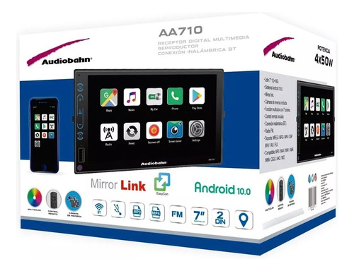 Autoestereo Pantalla Bluetooth Audiobahn Aa710 Mirror Link