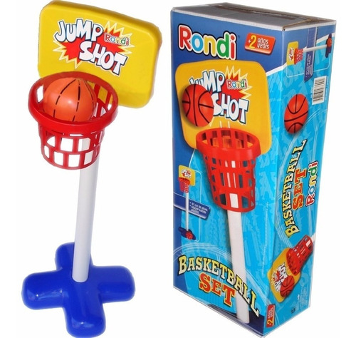 Aro De Basquet Jump Shot 97cm Rondi Con Pie Y Pelota Planeta