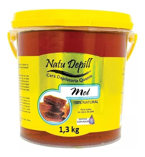 Cera  Depilatória  Quente  Natu  Depill  Mel  1,3kg