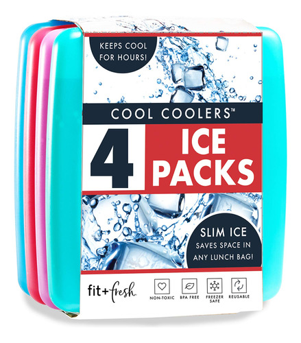 Lonchera  Cool Coolers By Fit & Fresh Paquete De 4 Paquetes