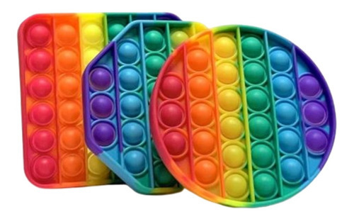Pop-it Fidget Toy Empurre Bolha Autismo Anti-stress Cor Pop It Quadrado Colorido