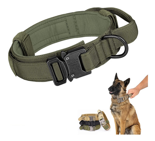 Collar Táctico Para Perro, Collar De Perro De Nylon Militar