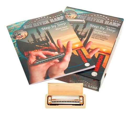 Imagen 9 de 10 de Metodo Curso De Armonica Hohner Big River Harp Libro Cd