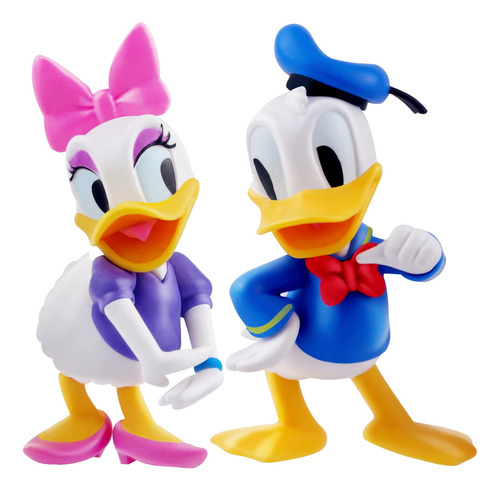 Psmile 2pcs Cute Version Solid Pvc Donald Duck Daisy Duck F.