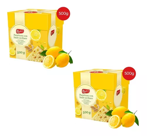 PANETTONE LIMÃO SICILIANO E PASSAS BAUDUCCO 500G