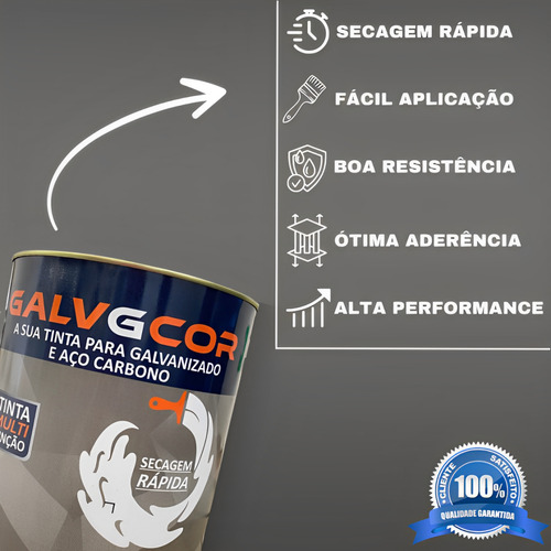 Tinta Vermelho Bombeiro 3,6l Galvgcor Para Acabamento