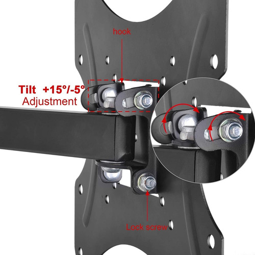 Soporte Base Pared Móvil Con Giro Para Tv De 27 32 37 42 43
