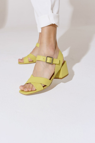 Sandalias Cuero Mujer Dama Moda Vestir Cómodas Mdz Krishna