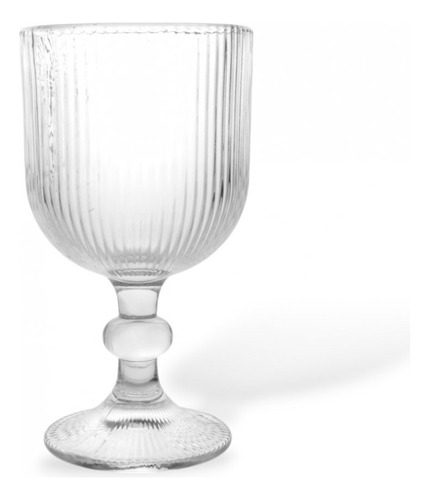 Set X 6 Copas De Vidrio Con Lineas De 350ml Tornasolada