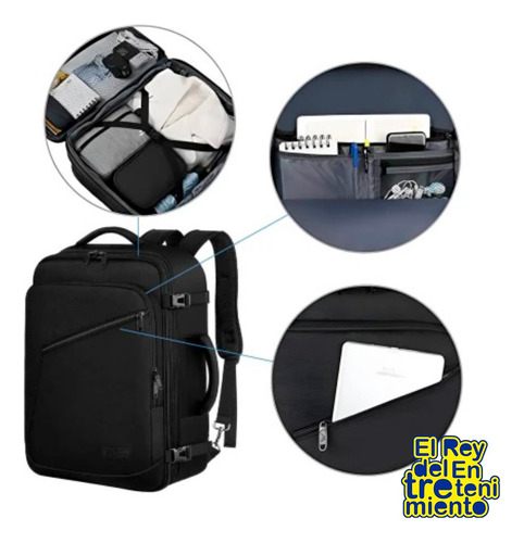 Mochila Viaje Valija Cabina Carry On Liviana Reforz 33 L Rey