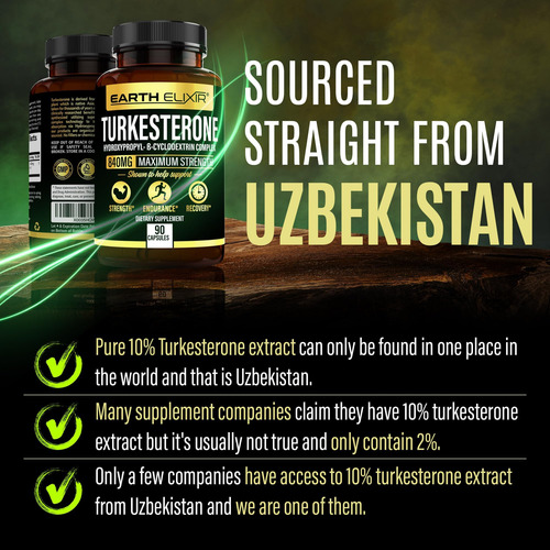 Earth Elixir Turkesterone 840 Mg (90 Cápsulas) - Fabricado N