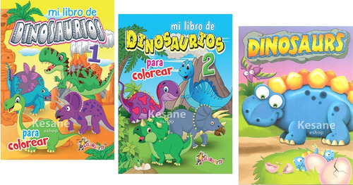 Libro Dinosaurios Preescolar Primaria Colorear Infantil Niño