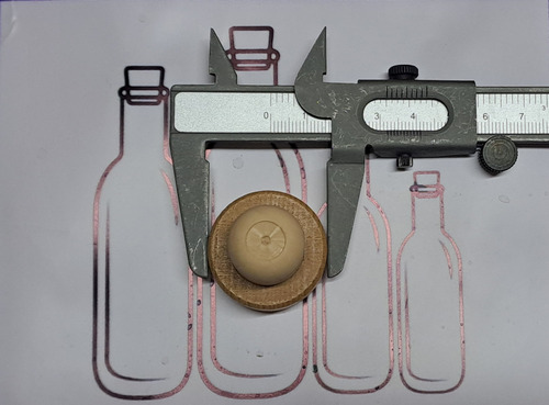Tapon De Madera Con Corcho Sintetico Para Botella 20 Pzs