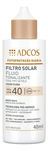 Filtro Solar Fluid Tonalizante Fps40 Adcos 40ml