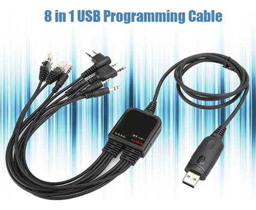 Cable De Programación Usb 8 En 1 Para Radios