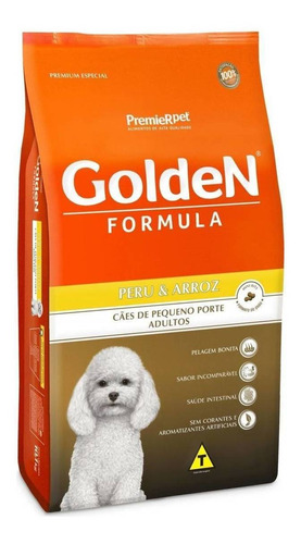 Alimento Golden Premium Especial Formula para cão adulto de raça pequena sabor peru e arroz em sacola de 3kg