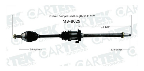 Flecha Delantera Der M-benz B200 2006-2007 Tm L4 Can 2.0 Ck