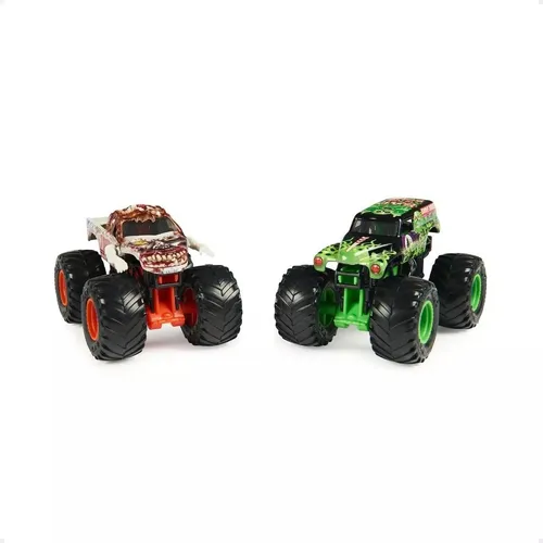 Set X2 Vehiculos Monster Jam Original Metalico Escala 1:64