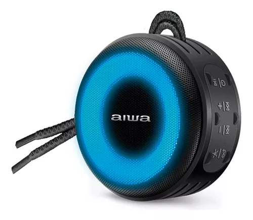 Caixa Speaker Aiwa Bluetooth Luzes Multicores Ip65 Aws-sp-02