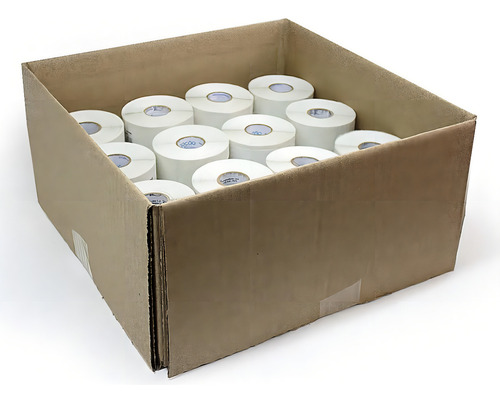 10 Rolos Etiquetas Couche Adesiva 100x50 Mm 10x5 Cor Branco Opcao Etiquetas