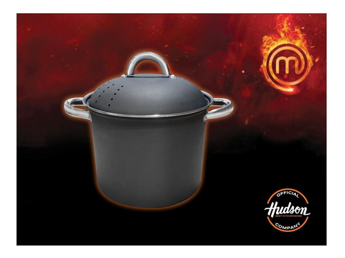 Cacerola Hudson Alta 24 Cm Con Tapa De Acero Carbono