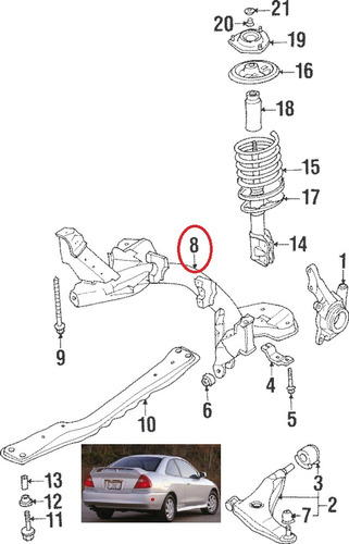 Puente De Motor Delantera Lancer Signo 2002 400