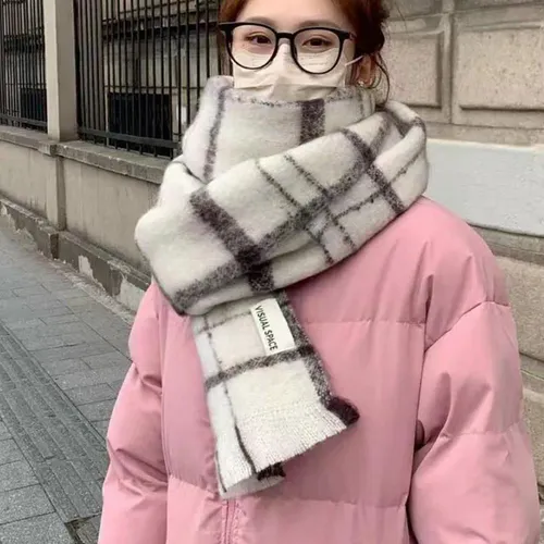 Scarf Plaid Warm And Cold Resistant Scarf Couple Shawl New