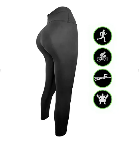comprar Lycra Elástica Para Mujer Leggings Negro Pantalón Deportivo 