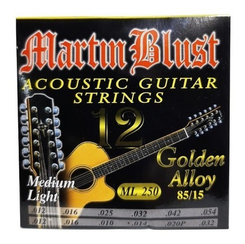 Encordado Acustica 12 Cuerdas 012-54 Martin Blust Ml250 12c