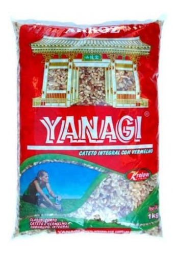 Arroz Japonês Cateto Integral Vermelho Yanagi 1kg - T. Foods