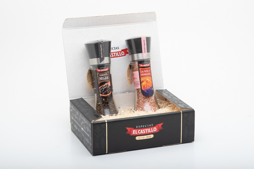 Box Gourmet Set De Sal Himalaya Y Pimienta Negra En Grano