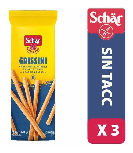 Galletitas Grisini Sin Tacc Marca Schar X 3 Unidades