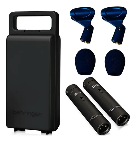 Microfone Para Estúdio Condensador Behringer C-2 Dark Preto