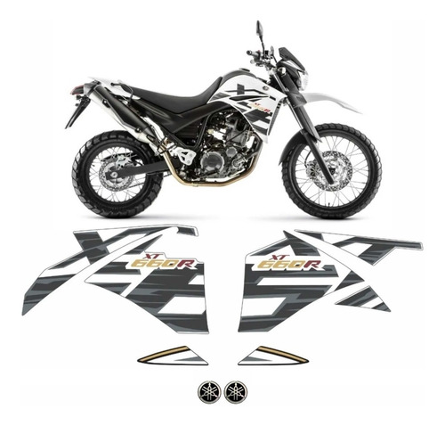 Kit Adesivos Yamaha Xt 660r 2015 Branca 10433