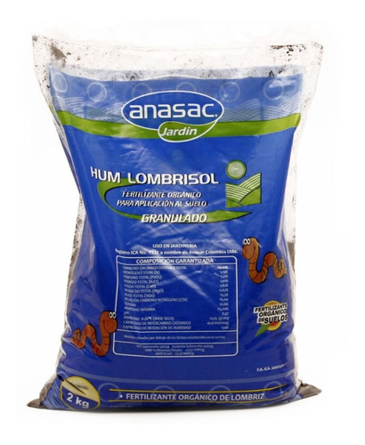 Humus Lombrisol Granulado X 2 Kilos Anasac