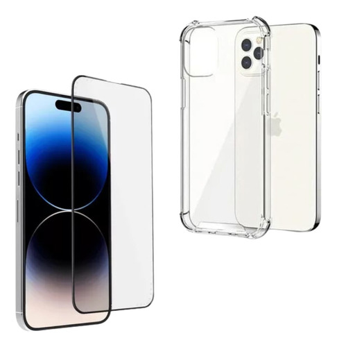 Combo Funda Tranparente + Vidrio Templado Full Hd