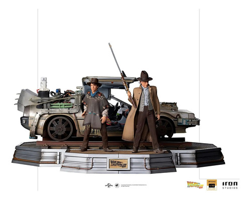 Figura De Acción Marty Mcfly Y Doc De Iron Studios 1/10 Bds Art Scale