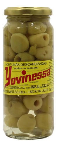 Yovinessa aceitunas verdes en salmuera descarozadas 160g