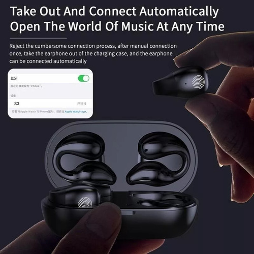 Auriculares Bluetooth Conducción Osea Auriculares A Prueba D