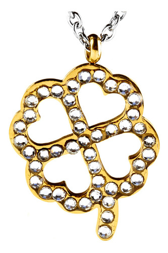 Collar West Coast Jewelry De Acero Inoxidable Chapado En Oro