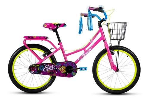 Bicicleta Montaña Rodada 20 Infantil Niña Evergreen Mercurio Color Rosa