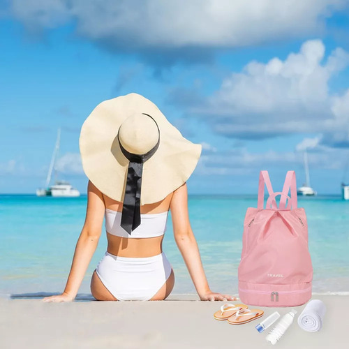 M Mochila De Natación Con Compartimento Para Zapatos -